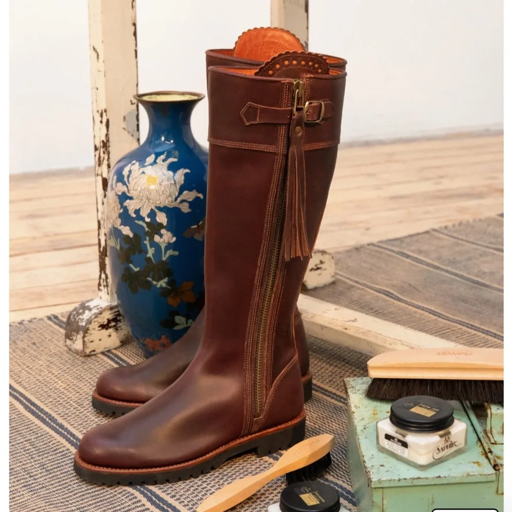 Penelope Chilvers Dark Brown Tassel Boots
